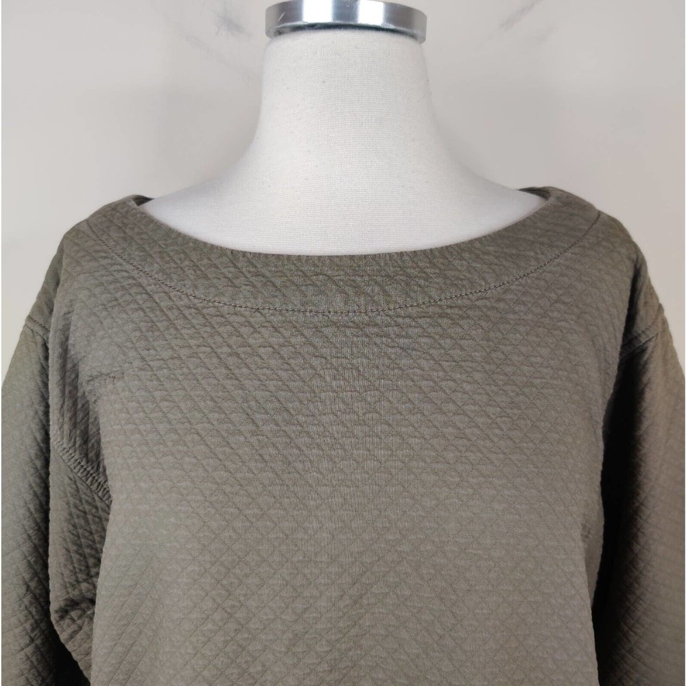 Gap Shift Dress Zipper Pockets Olive Green Cotton - Picture 3 of 7